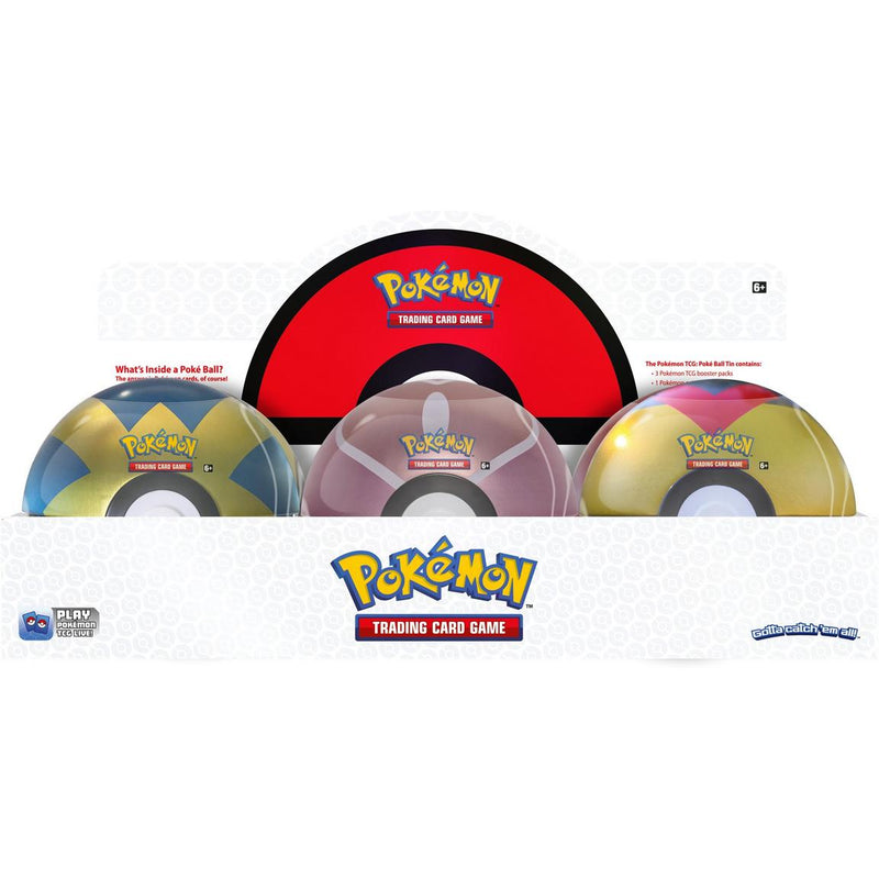 Pokemon TCG: Poke Ball Tin Display (6) - Spring 2022
