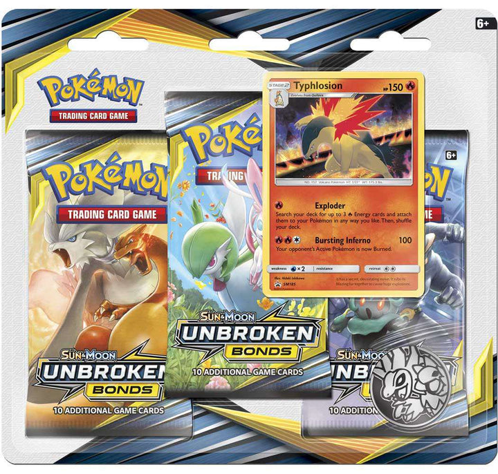 Pokemon TCG: Sun &amp; Moon Unbroken Bonds 3-Pack Blister