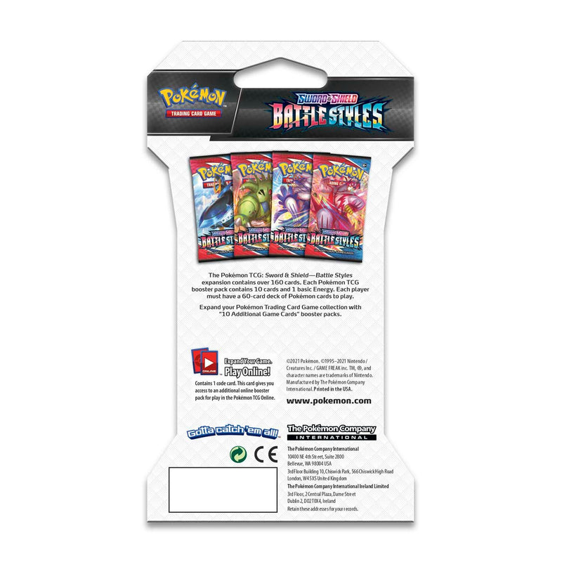 Pokemon TCG Sword & Shield Battle Styles Sleeved Booster Pack Pokemon TCG Sword & Shield Battle Styles Sleeved Booster Pack