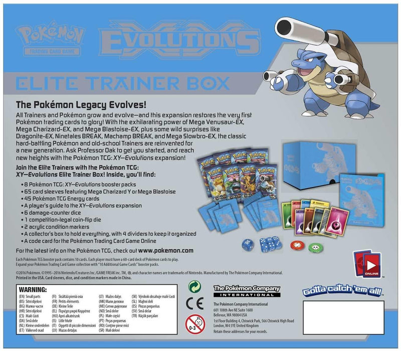 Pokemon TCG: XY Evolutions Elite Trainer Box - Mega Blastoise EX - The Hobby Hub