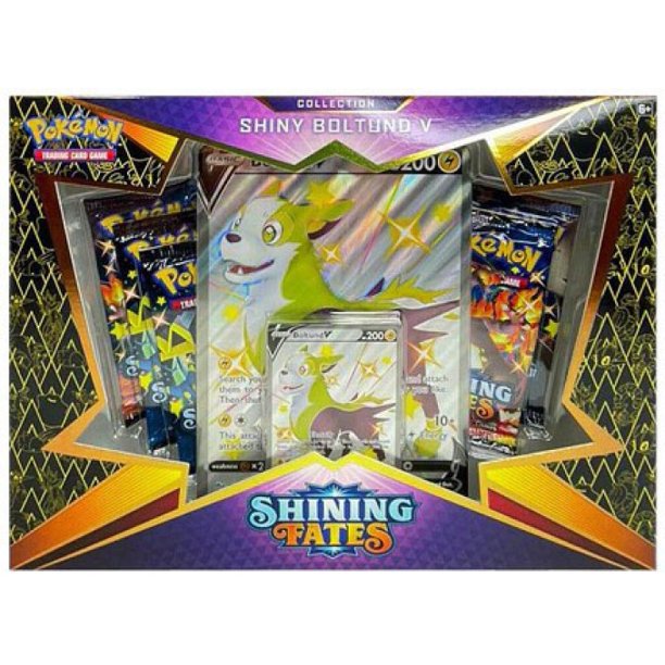Pokemon TCG: Shining Fates V Collection Box - Boltund V, Eldegoss V, or Cramorant V