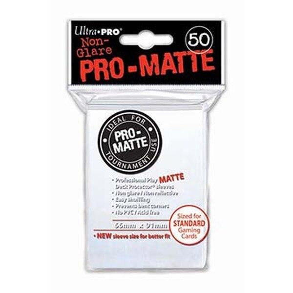 Pro Matte White Deck Protector Standard Size Sleeves 50ct Pack - The Hobby Hub