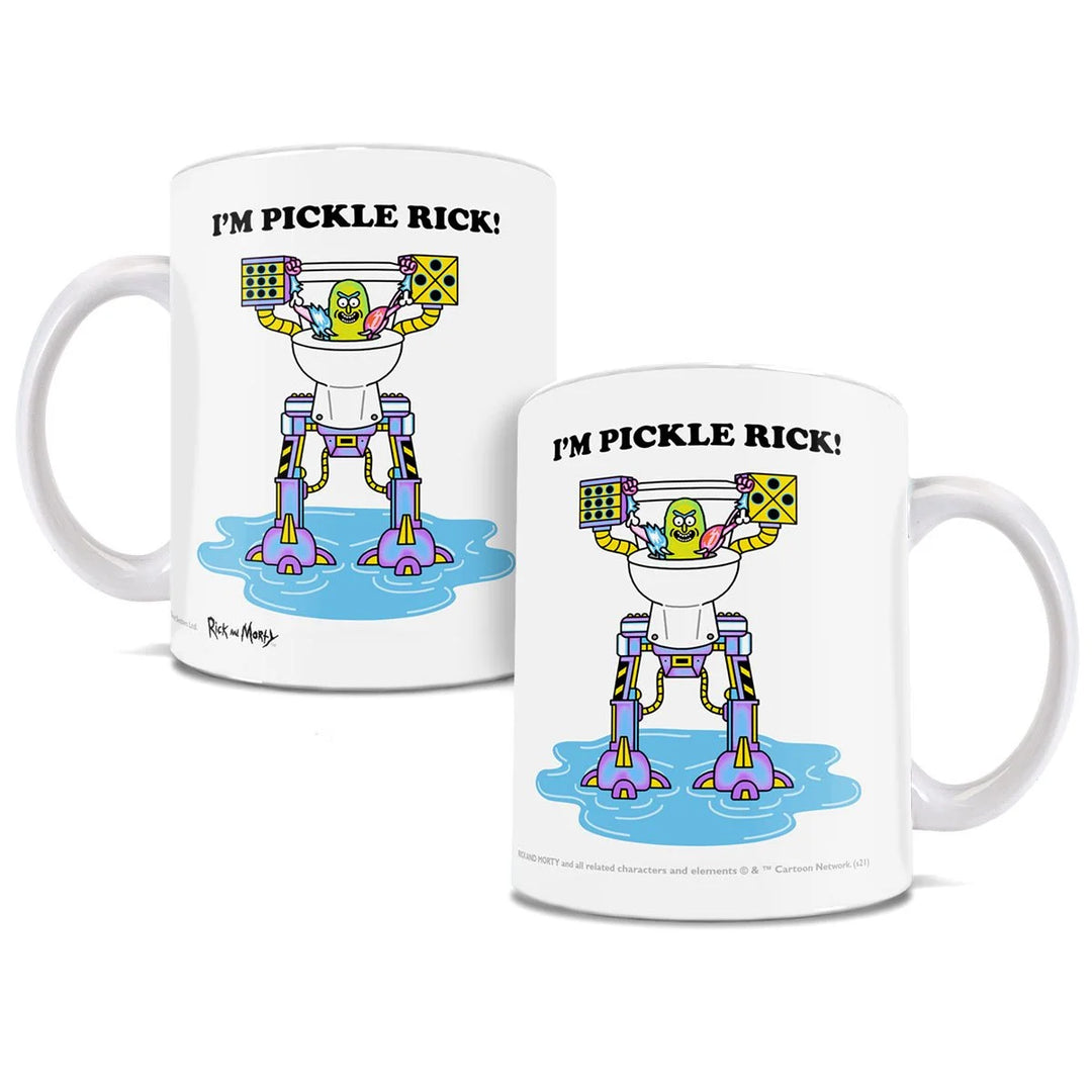 Rick and Morty Pickle RIck White Ceramic Mug