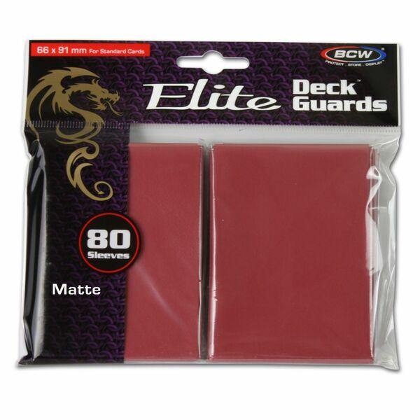 BCW Elite Sleeves Red standard size pack/80 - The Hobby Hub