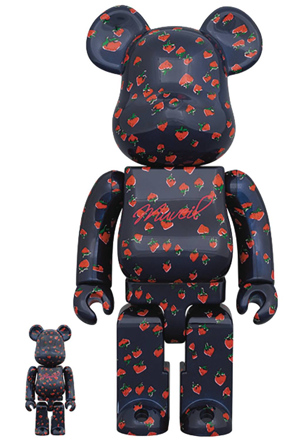 Medicom - Muveil Strawberry Bearbrick 100% and 400% 2 Pack