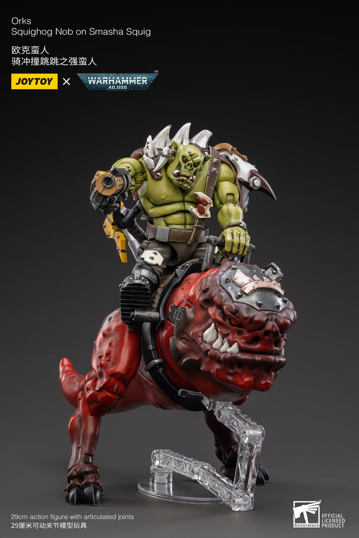 Joytoy Warhammer 40K Orks Squighog Nob On Smasha Squig 1/18 Scale