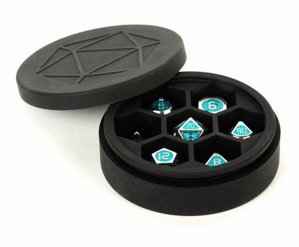 Silicone Round Dice Case: Black - The Hobby Hub