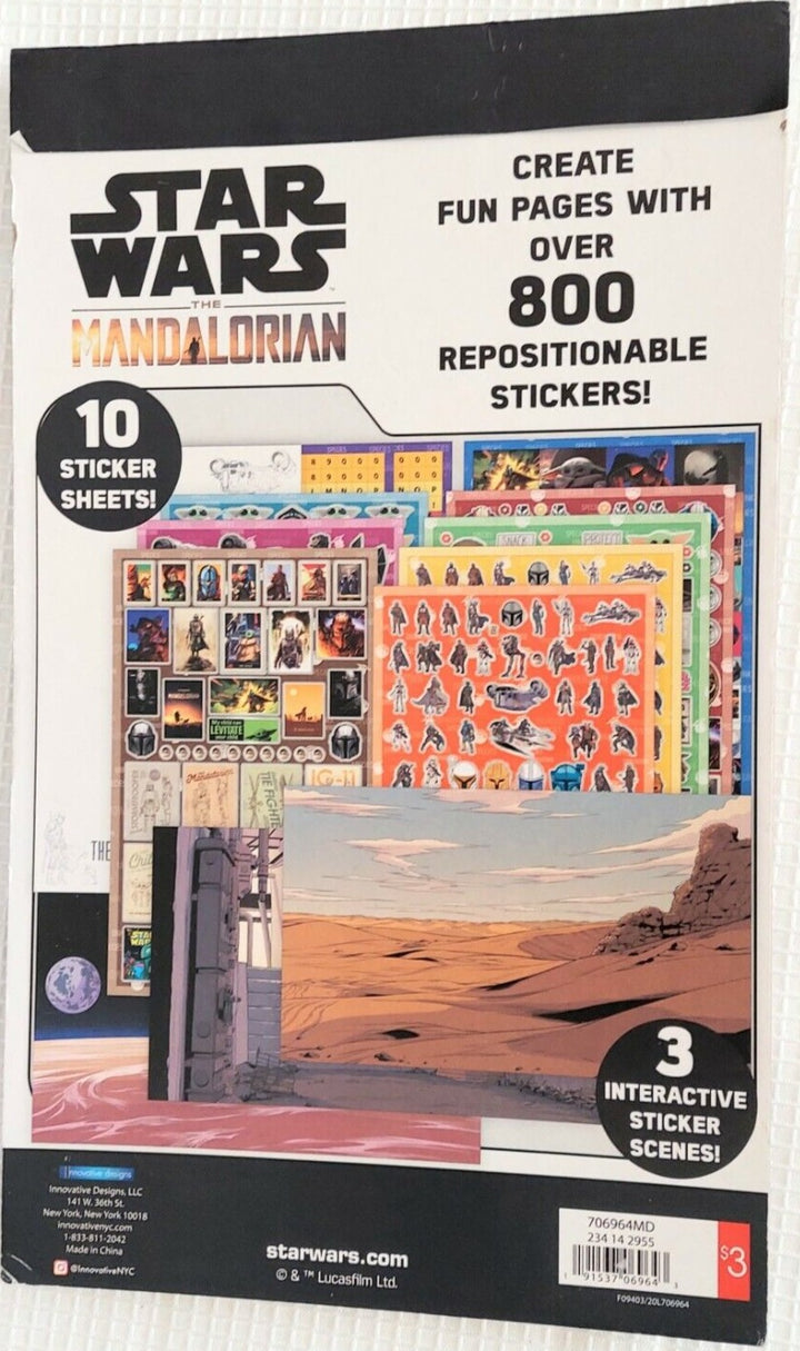 Star Wars The Mandalorian Sticker Activity Pad - Over 800 Stickers