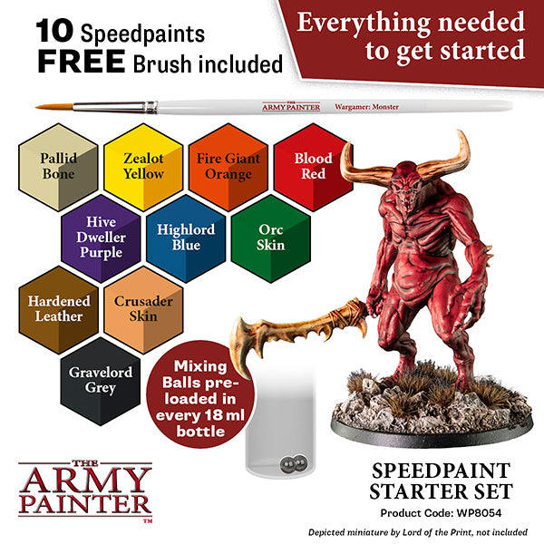 The Army Painter Warpaints: Speedpaint Starter Set - 10 Colors &amp; 1 Brush