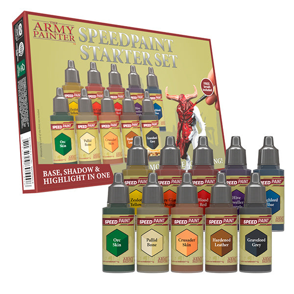 The Army Painter Warpaints: Speedpaint Starter Set - 10 Colors &amp; 1 Brush