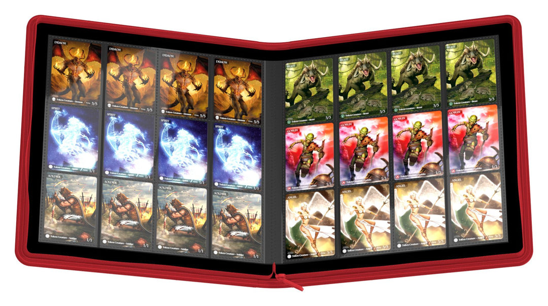 Ultimate Guard: 12-Pocket Quadrow Zipfolio Xenoskin - Red