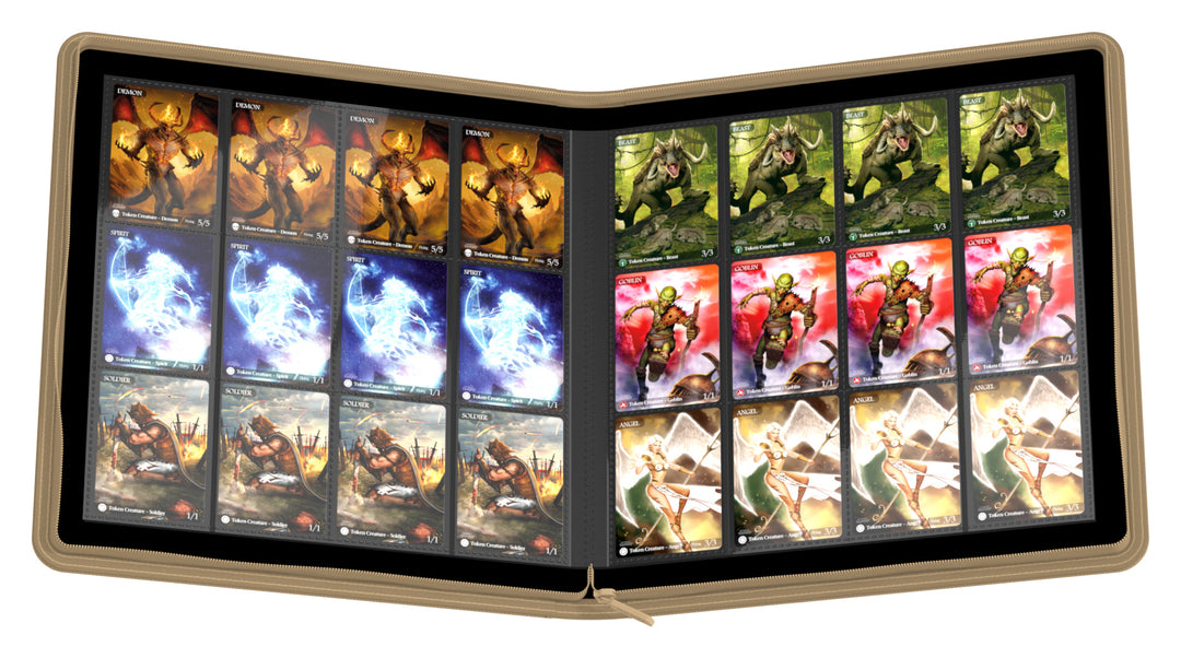 Ultimate Guard: 12-Pocket Quadrow Zipfolio Xenoskin - Sand