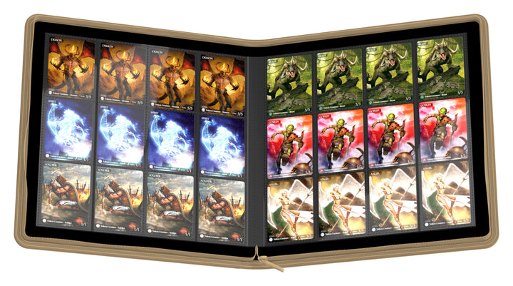 Ultimate Guard: 12-Pocket Quadrow Zipfolio Xenoskin - Sand