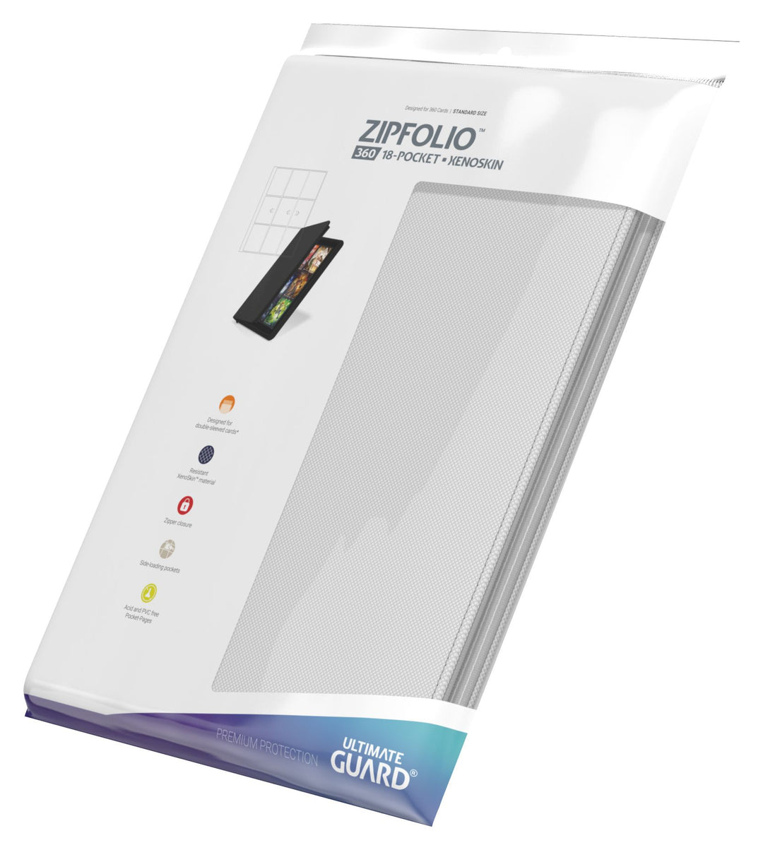 Ultimate Guard: 9-Pocket Zipfolio 360 Xenoskin - White