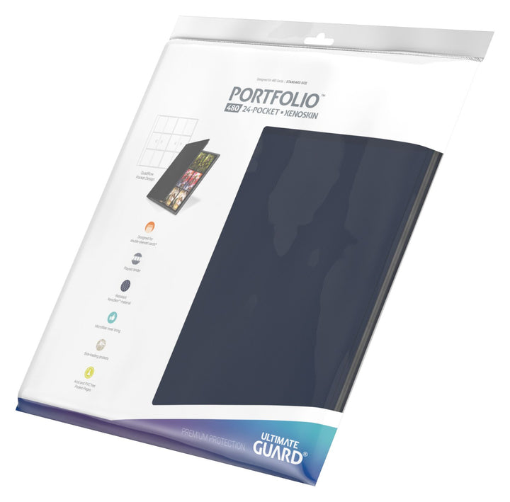 Ultimate Guard: 12-Pocket Quadrow Portfolio Xenoskin - Dark Blue