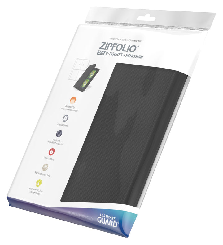Ultimate Guard: Zipfolio 160 4-Pocket Xenoskin - Black