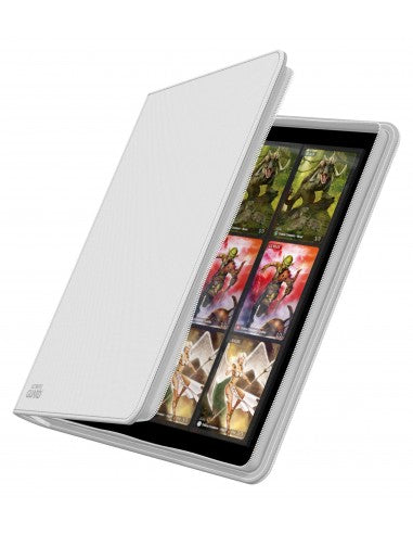 Ultimate Guard: 12-Pocket Quadrow Zipfolio Xenoskin - White