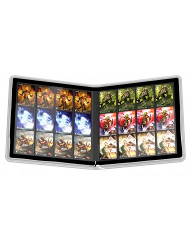 Ultimate Guard: 12-Pocket Quadrow Zipfolio Xenoskin - White