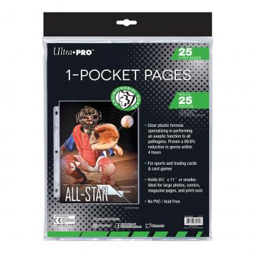 Ultra Pro: 1-Pocket Antimicrobial Page with 8-1/2" X 11" Pocket