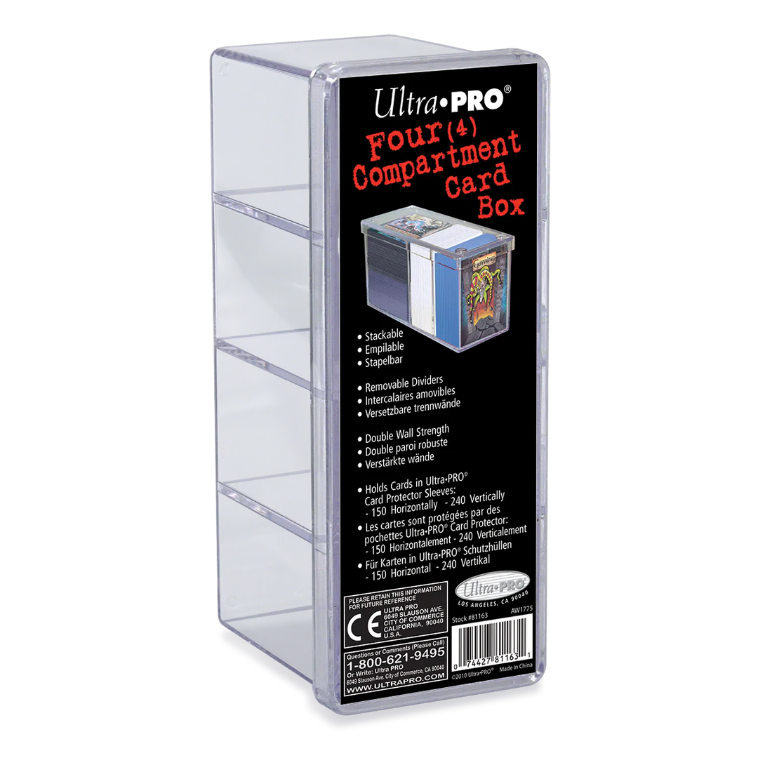 Ultra Pro: 4 Compartment Clear Storage Box