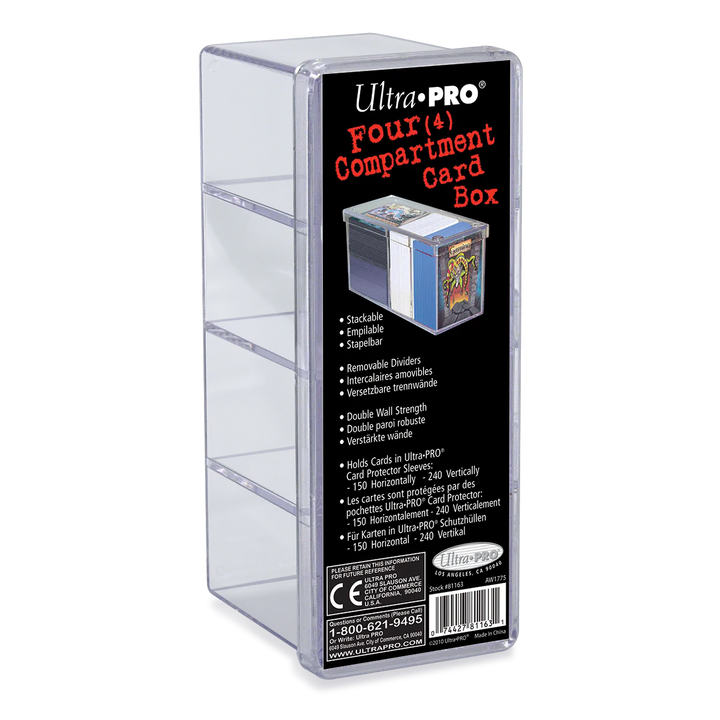 Ultra Pro: 4 Compartment Clear Storage Box