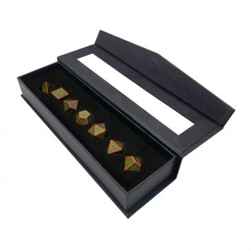 Ultra Pro: Dungeons &amp; Dragons Heavy Metal RPG Dice Set - Feywild Copper and Green