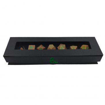 Ultra Pro: Dungeons &amp; Dragons Heavy Metal RPG Dice Set - Feywild Copper and Green