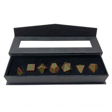 Ultra Pro: Dungeons &amp; Dragons Heavy Metal RPG Dice Set - Feywild Copper and Green