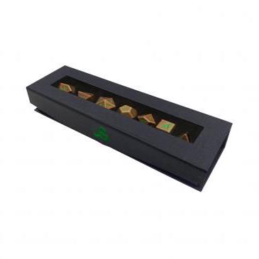 Ultra Pro: Dungeons &amp; Dragons Heavy Metal RPG Dice Set - Feywild Copper and Green