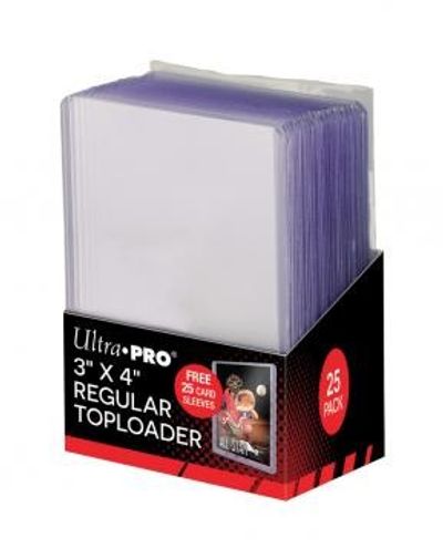 Ultra Pro: 3" X 4" Clear Regular Toploader with Sleeves (25 Count)