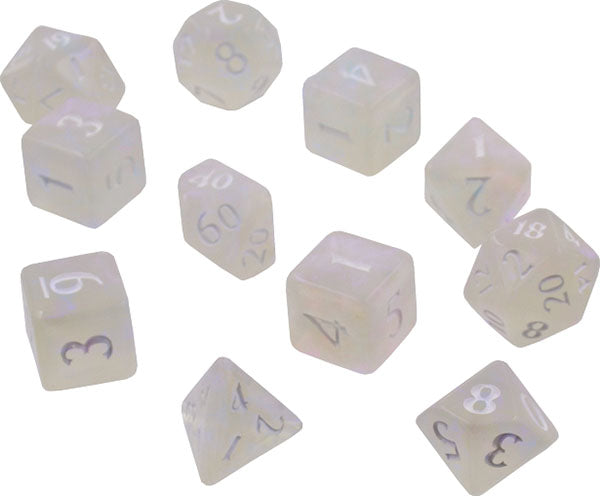 Ultra Pro Eclipse: Poly 11 Dice Set- Arctic White