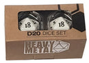 Ultra Pro Heavy Metal D20 Dice White (2)