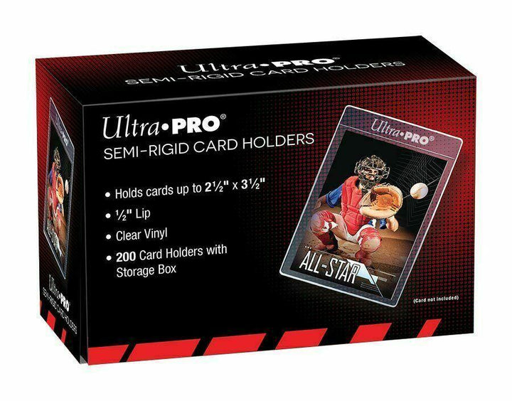 ULTRA PRO SEMI-RIGID 1/2" LIP SLEEVES 200 COUNT - The Hobby Hub