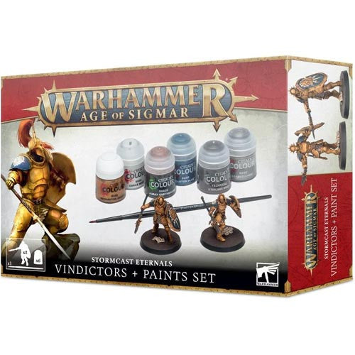 Warhammer Age of Sigmar Stormcast Eternals - Vindictors and Paint Set