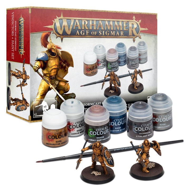 Warhammer Age of Sigmar Stormcast Eternals - Vindictors and Paint Set