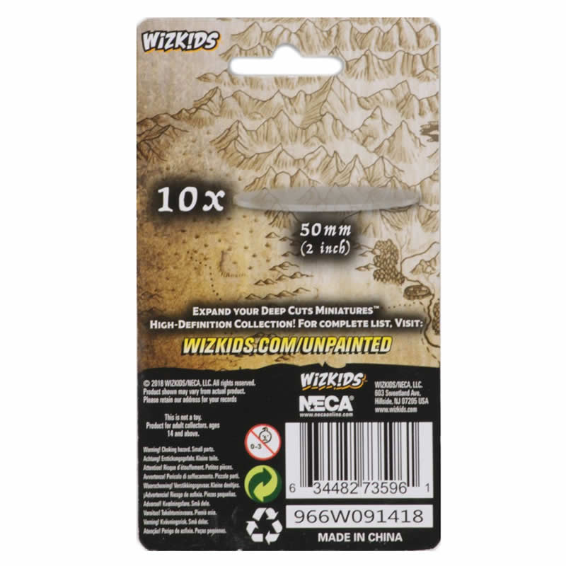 Wizkids Minis: Deep Cuts Bases - Clear 50mm Round (10ct)