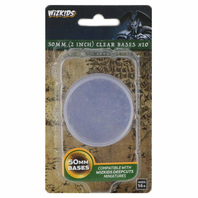 Wizkids Minis: Deep Cuts Bases - Clear 50mm Round (10ct)
