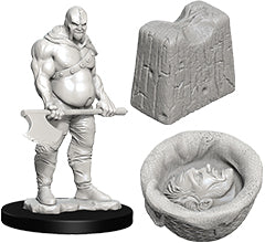 WizKids Deep Cuts Unpainted Miniatures: W6 Executioner &amp; Chopping Block