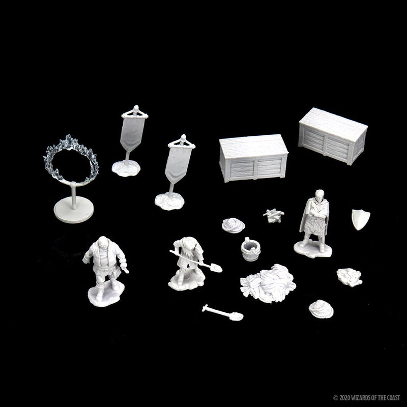 WizKids Deep Cuts Unpainted Miniatures W12 Castle - Kingdom Retainers