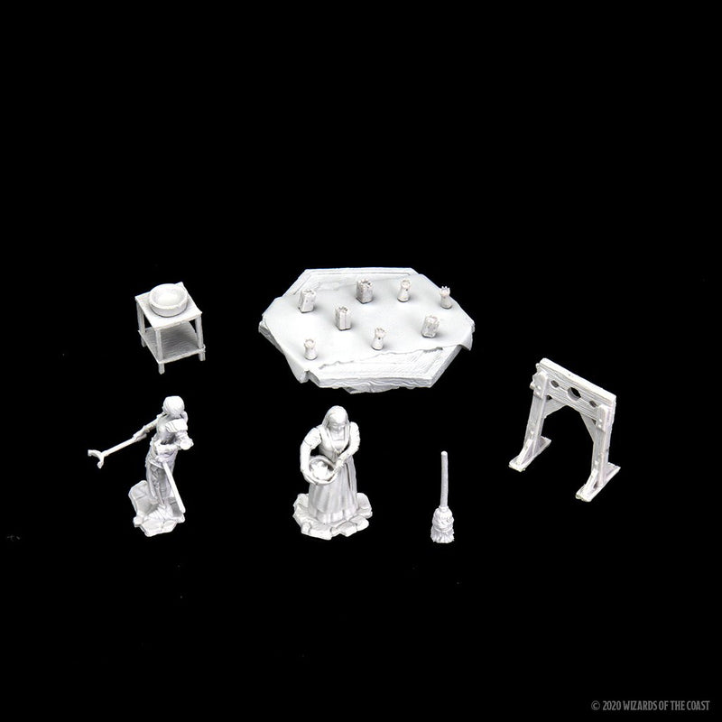 WizKids Deep Cuts Unpainted Miniatures W12 Castle - Kingdom Retainers
