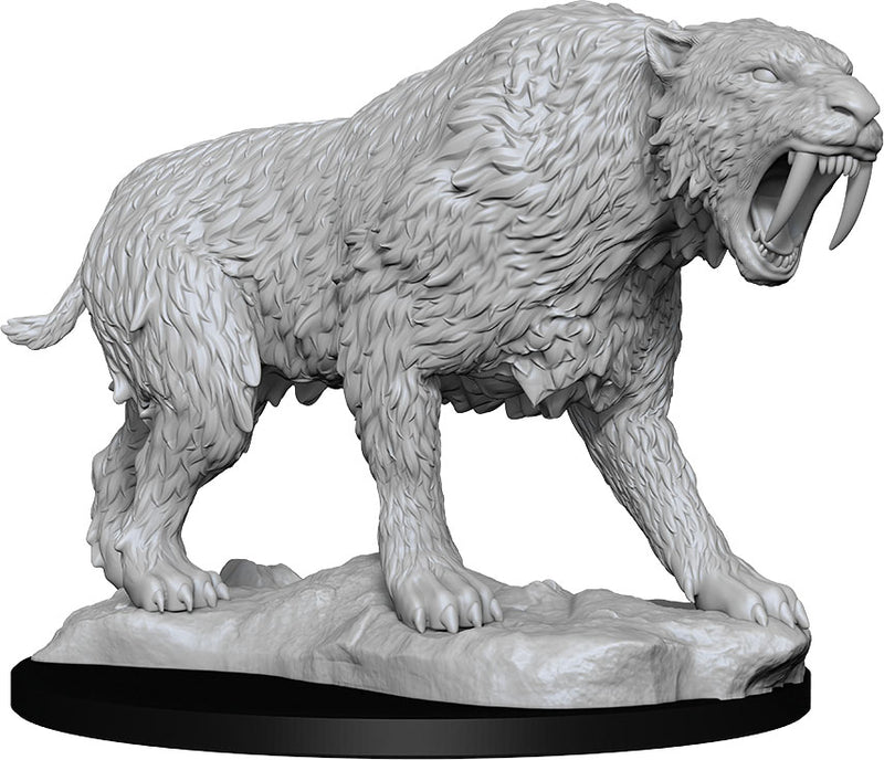 WizKids Deep Cuts Unpainted Miniatures W14 Saber-Toothed Tiger