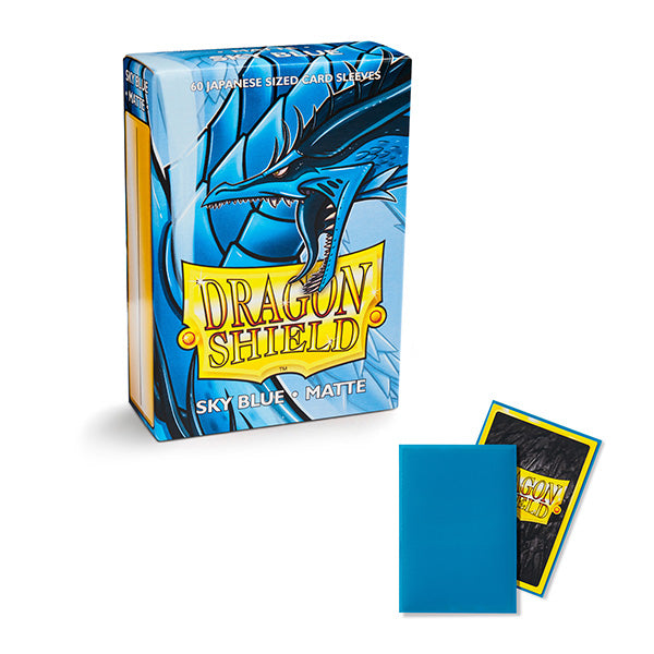 Dragon Shield Sleeves - Matte Sky Blue Japanese Size (60)