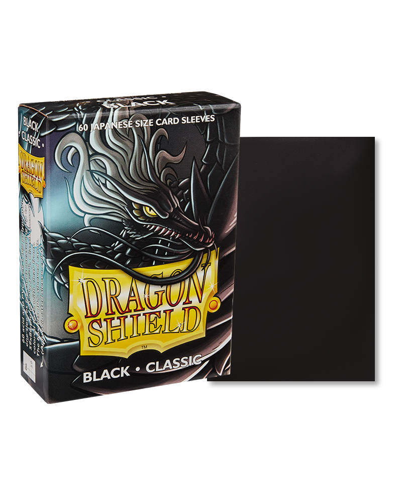 Dragon Shield Sleeves - Classic Black Japanese Size (60)