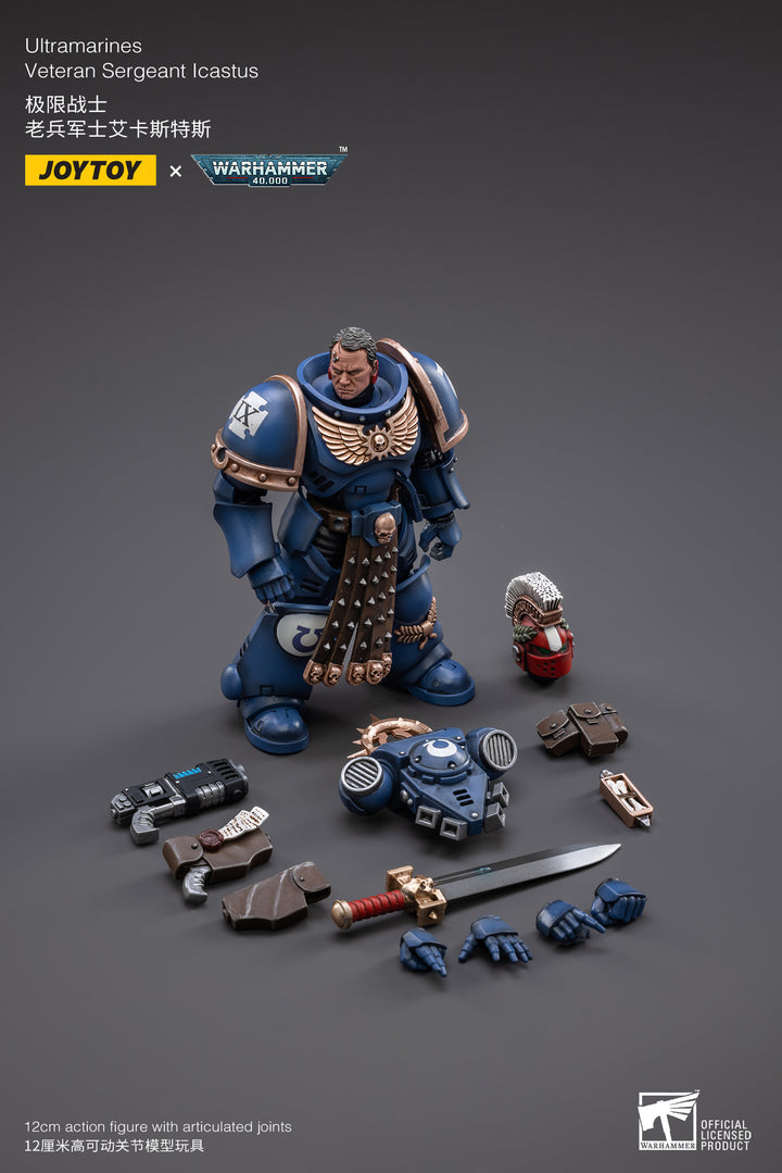 Joytoy Warhammer 40K Ultramarines Veteran Sergeant Icastus