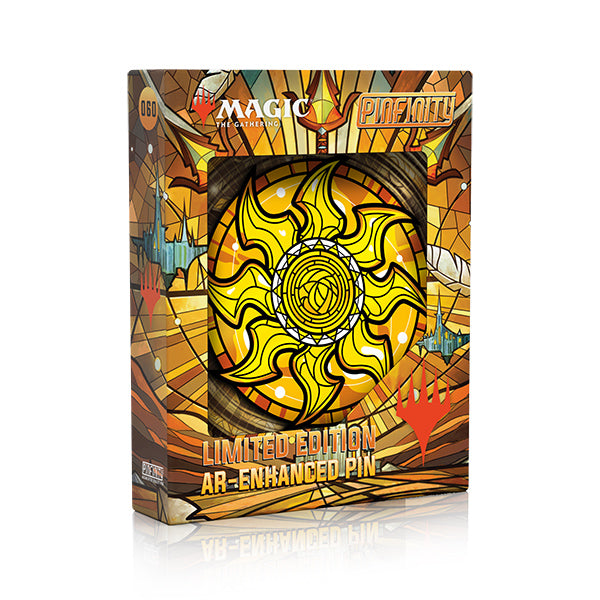 Magic The Gathering Limited Edition Stained Glass Pin - Plains
