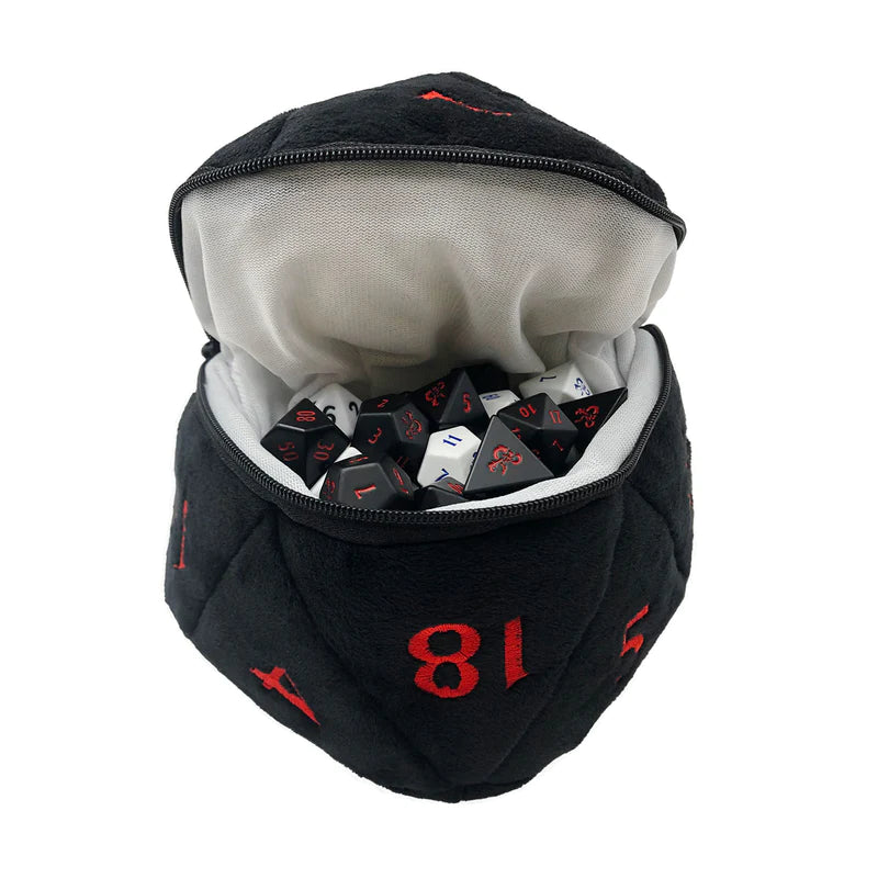 Dungeons &amp; Dragons D20 Plush Dice Bag - Black