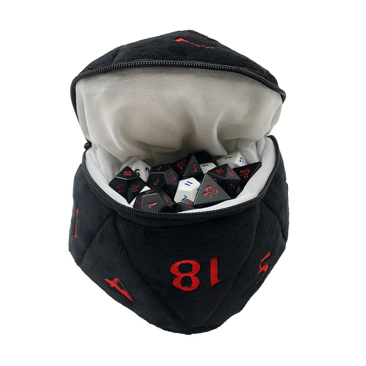 Dungeons &amp; Dragons D20 Plush Dice Bag - Black