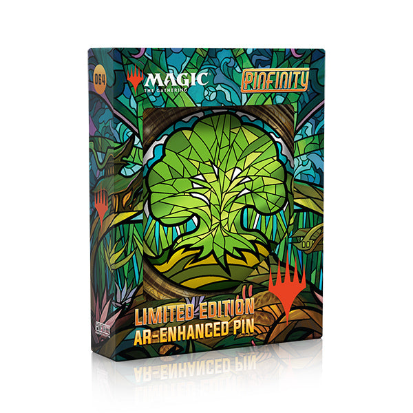Magic The Gathering Limited Edition Stained Glass Pin - Forest