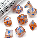 Chessex Dice: Borealis Rose Gold/Light Blue Luminary (7)