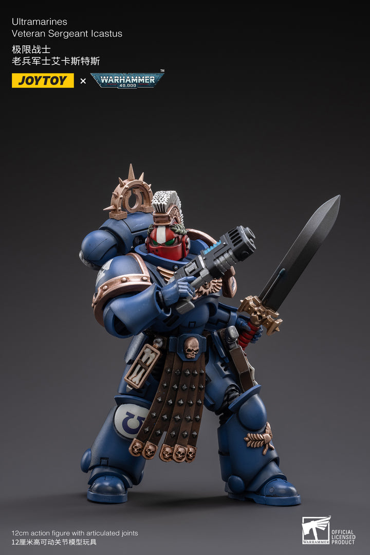 Joytoy Warhammer 40K Ultramarines Veteran Sergeant Icastus